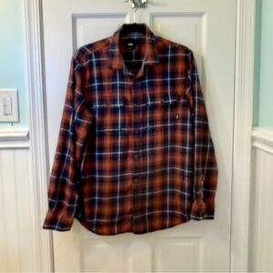 Vans Blue and Orange Casual Button Down Shirt